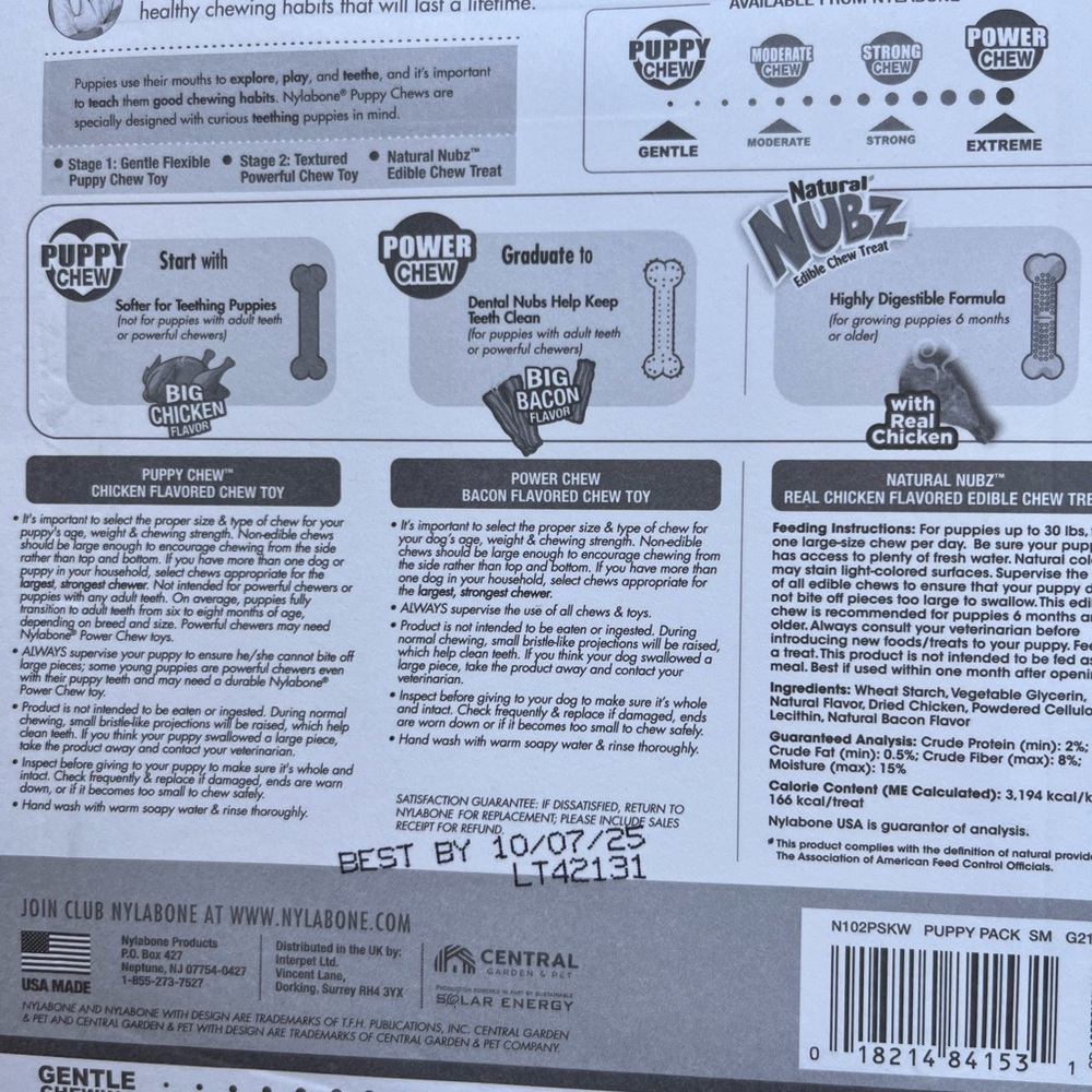 12 bones! NIB Nylabone Puppy Starter Pack. Lot of 4 with 3 bones. - Picture 2 of 3
